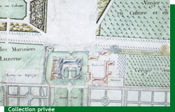 Plan du Ch�teau  de Courson en 1775