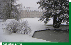 Le Ch�teau de Courson en hiver sous la neige